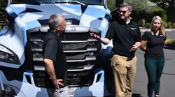 DTNA officials detail features of the new Freightliner Cascadia and Detroit Connect system Photo Kevin JonesFleet Owner