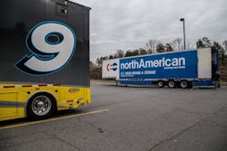 EE Ward Moving and Storage trailer outside NASCARs Richard Petty Motorsports EE Ward Moving and Storage trailer outside NASCARs Richard Petty Motorsports
