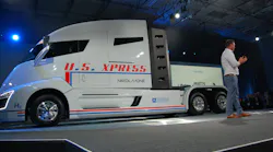 Trevor Milton president and CEO of Nikola Motors Co unveils the Nikola One prototype