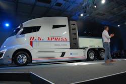 Trevor Milton president and CEO of Nikola Motors Co unveils the Nikola One prototype Trevor Milton president and CEO of Nikola Motors Co unveils the Nikola One prototype