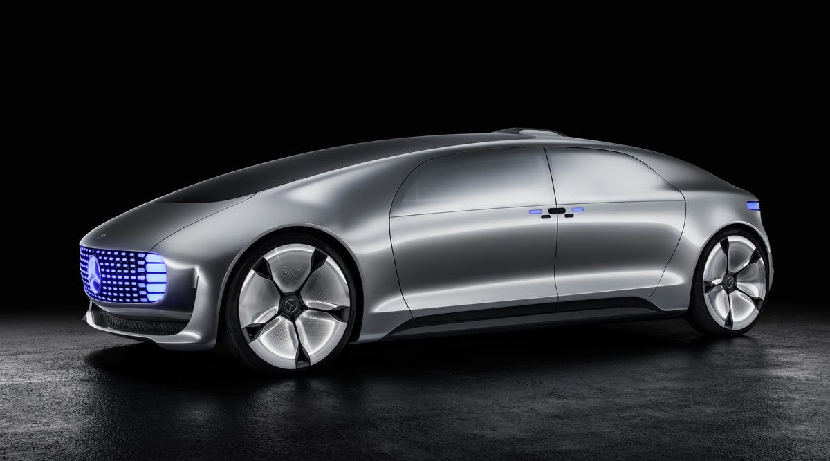 A Mercedes concept car, capable of driving itself. (Photo courtesy of Daimler AG)