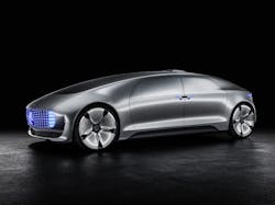 A Mercedes concept car capable of driving itself Photo courtesy of Daimler AG A Mercedes concept car capable of driving itself Photo courtesy of Daimler AG