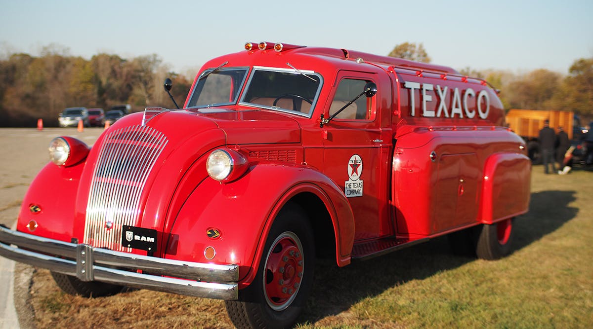 The 1938 Dodge Airflow tanker seen at the Ram Trucks Heavy Hauler event on Tuesday, Oct. 20. (Photo by Aaron Marsh)