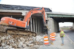 The inventory of structurally deficient bridges has declined 05 since the grouprsquos 2015 report meaning ndash at that pace ndash it would take more than two decades to replace or repair all of them ARTBA added that its data also shows that 28 of the nationrsquos roadway bridges 173919 are over 50 years old and have never had any major reconstruction work in that time Pictured here are modification and repair efforts for the Route 27 Washington Boulevard bridge over Route 110 Jefferson The inventory of structurally deficient bridges has declined 05 since the grouprsquos 2015 report meaning ndash at that pace ndash it would take more than two decades to replace or repair all of them ARTBA added that its data also shows that 28 of the nationrsquos roadway bridges 173919 are over 50 years old and have never had any major reconstruction work in that time Pictured here are modification and repair efforts for the Route 27 Washington Boulevard bridge over Route 110 Jefferson