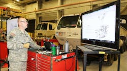 Sgt. David Ramirez with the 278th Armored Cavalry Regiment out of Parsons, TN, works on a project during the Wheeled Vehicle Mechanics Course (WVMC) held at Fort McCoy, WI. (U.S. Army Photo by Scott Sturkol, Public Affairs Office, Fort McCoy)