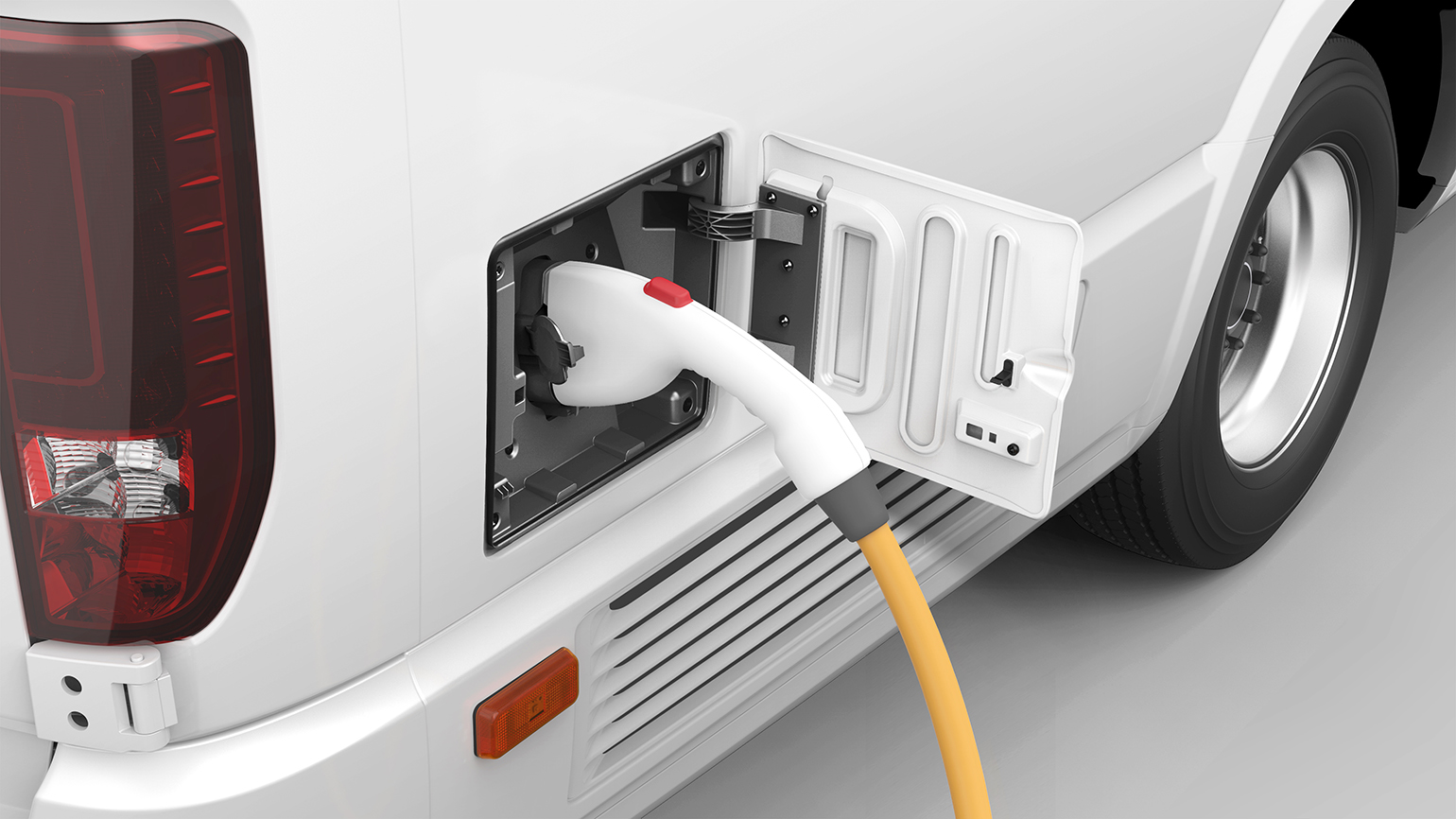 Equipped with a 72 kW onboard charger the V8070nbspcan be plugged in at a depot overnight according to the company Photo Chanje