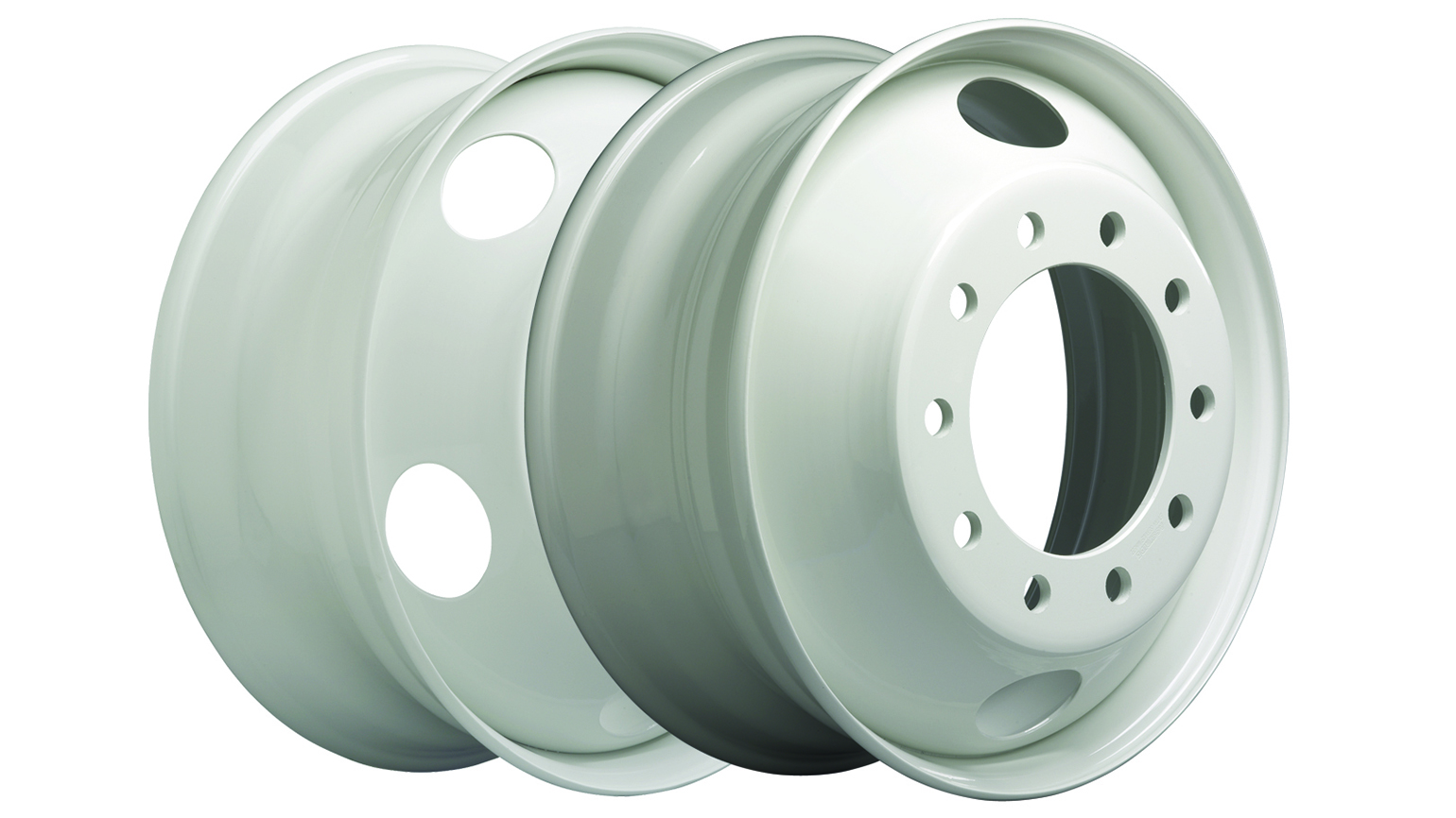 Accuride steel wheels are available in white black and gray