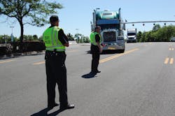 Beginning April 1 2018 inspectors will start placing commercial motor vehicle drivers out of service if their vehicle is not equipped with the required electronic logging device CVSA said Photo Sean KilcarrFleet Owner Beginning April 1 2018 inspectors will start placing commercial motor vehicle drivers out of service if their vehicle is not equipped with the required electronic logging device CVSA said Photo Sean KilcarrFleet Owner