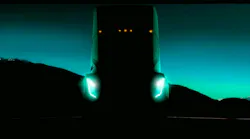 The silhouette of Telsa39s Class 8 allelectric truck