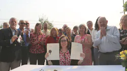 Oregon Gov Kate Brown celebrates the new highway funding law at a ceremony in Portland Photo FlickrGov Brown