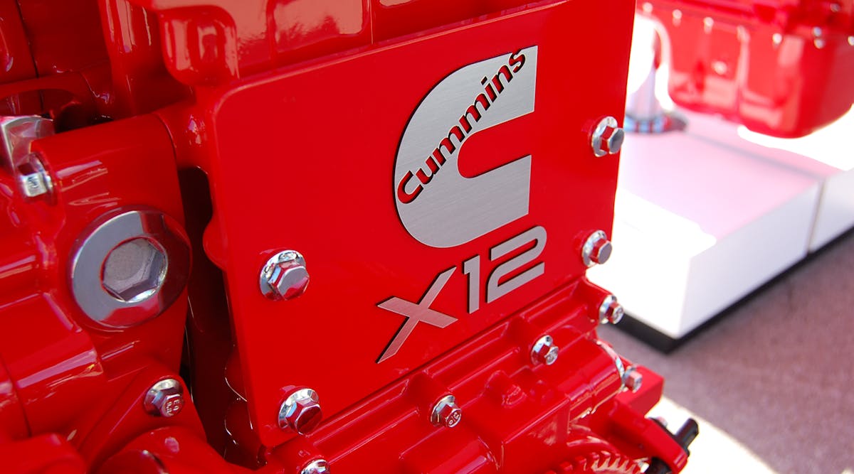 Cummins, Inc.&apos;s upcoming X12 and the next generation of its X15 engines demonstrate its commitment to efficient, cleaner heavy duty diesel engines while the company expands its alternate fuel and electric power options as well. (Photo: Sean Kilcarr/ Fleet Owner)