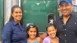 Alfredo Tapia Martinez shown with his family was named NCI Driver of the Month for July 2017 Photo NCI