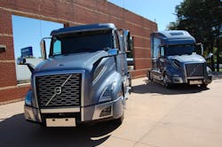 Preproduction versions of the Volvo VNL 740 right midroof sleeper tractor and VNL 760 highroof sleeper model Photo Sean KilcarrFleet Owner Preproduction versions of the Volvo VNL 740 right midroof sleeper tractor and VNL 760 highroof sleeper model Photo Sean KilcarrFleet Owner