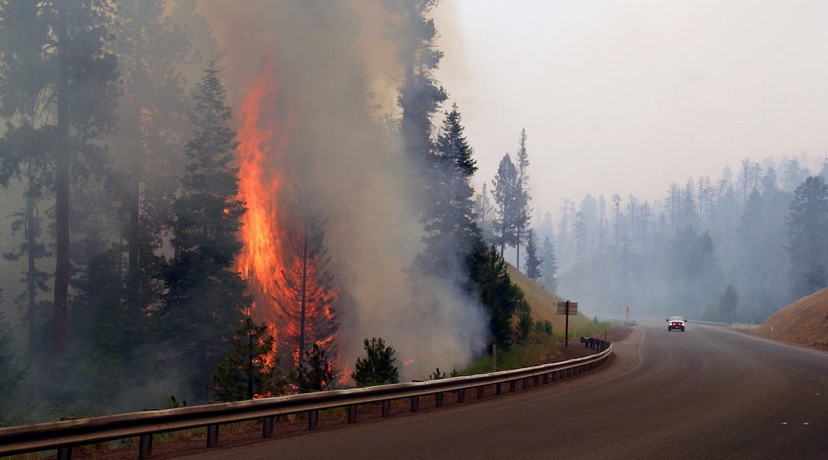 While much of the nation&apos;s attention has been focused on hurricanes, wildfires have burned more than 8 million acres of land across the west coast. (Photo: Oregon DOT)