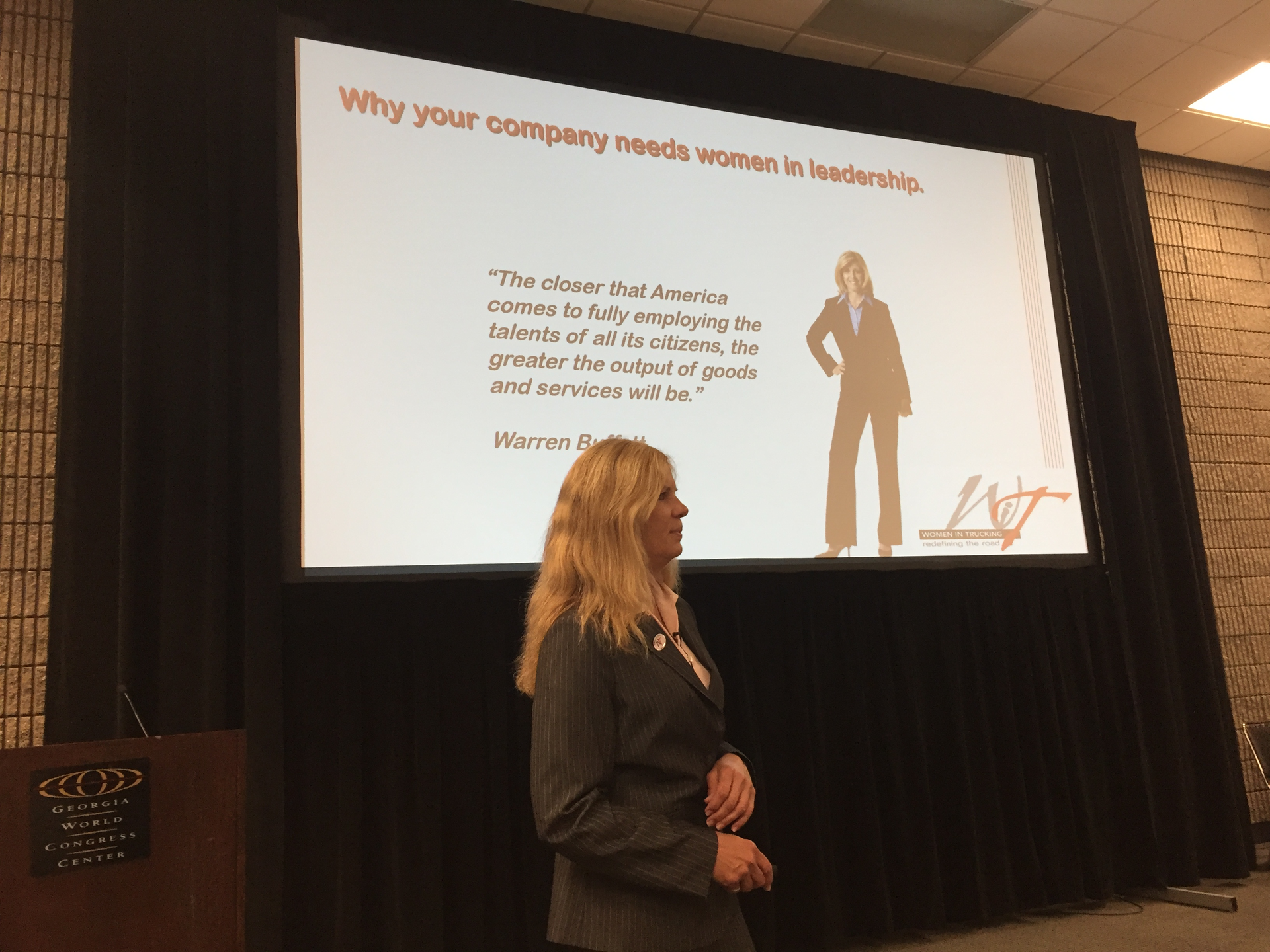 Ellen Voie president amp CEO of the Women in Trucking advocacy group Photo Sean KilcarrFleet Owner