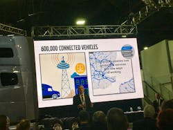 Volvorsquos Keith Brandis discusses how connectivity is improving fleet operations at a press conference Sept 25 during NACV Photo Neil AbtFleet Owner Volvorsquos Keith Brandis discusses how connectivity is improving fleet operations at a press conference Sept 25 during NACV Photo Neil AbtFleet Owner