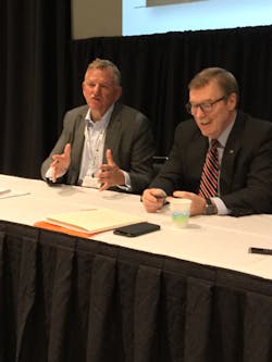 Andreas Renschler left CEO of Volkswagen Truck amp Bus with Troy A Clarke Navistarrsquos chairman president and CEO Photo Jim MeleFleet Owner Andreas Renschler left CEO of Volkswagen Truck amp Bus with Troy A Clarke Navistarrsquos chairman president and CEO Photo Jim MeleFleet Owner