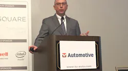 Michael Cammisa ATA39s vice president of safety policy connectivity and technology discusses technology policy and businesses perspectives as they relate to driving change in automated trucking during TUAutomotive39s Connected Fleets 2017 Photo Cristina Commendatore Fleet Owner