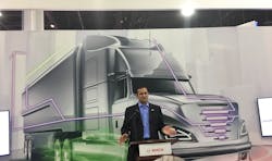 Jason Roycht discusses Boschrsquos outlook on the future of trucking at NACV Photo Neil AbtFleet Owner Jason Roycht discusses Boschrsquos outlook on the future of trucking at NACV Photo Neil AbtFleet Owner