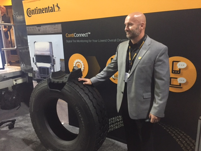 ContiConnect allows fleet personnel to ldquoseerdquo truck and trailer tire pressure and temperature data via a single web portal every time vehicles return to the yard Photo Sean KilcarrFleet Owner