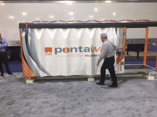 Kinedyne said its new curtainside system offers 30000lbs of lateral restraint force Photo Sean KilcarrFleet Owner