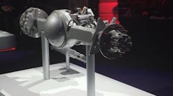 Meritor&rsquo;s flexible &ldquo;e-carrier&rdquo; design will be the foundation for various drivetrain configurations such as city-delivery, medium-duty and transit bus, as well as off-road and severe-duty applications. (Photo: Fleet Owner)