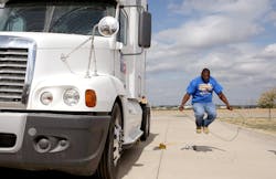 Truck drivers have a unique lifestyle that makes them susceptible to weight gain One fitness program helps drivers combine a change in eating habits with exercise to produce a healthier lifestyle Truck drivers have a unique lifestyle that makes them susceptible to weight gain One fitness program helps drivers combine a change in eating habits with exercise to produce a healthier lifestyle