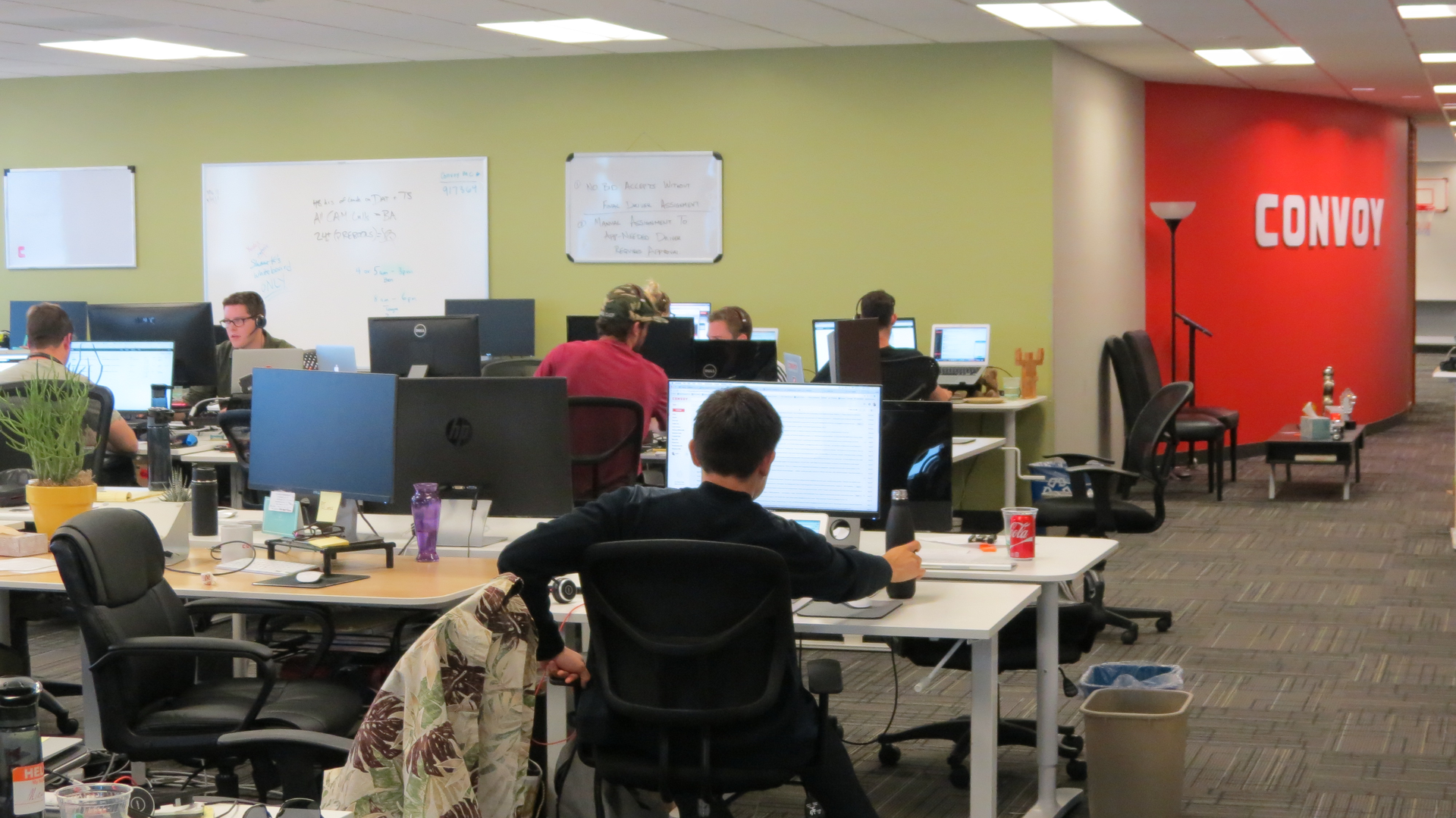 A look inside Convoyrsquos headquarters in Seattle during a visit by Fleet Owner this summer Photo Neil AbtFleet Owner