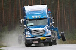 OnSide a radarbased blind spot detection system for commercial trucks and trailers plus Intelligent Brake Interlock IBI for tanker trailers are the new products Photo WABCO OnSide a radarbased blind spot detection system for commercial trucks and trailers plus Intelligent Brake Interlock IBI for tanker trailers are the new products Photo WABCO