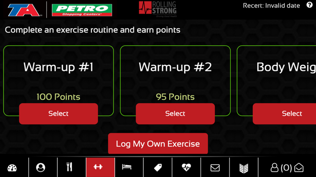 The Rolling Strong app allows every driver to customize exercise routines