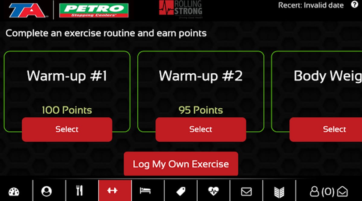 The Rolling Strong app allows every driver to customize exercise routines.