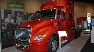 Navistar said economic growth and freight volumes are accelerating, especially in the TL segment, where &ldquo;freight is strong, capacity is tight and rates are up.&rdquo; (Photo: Sean Kilcarr/Fleet Owner)