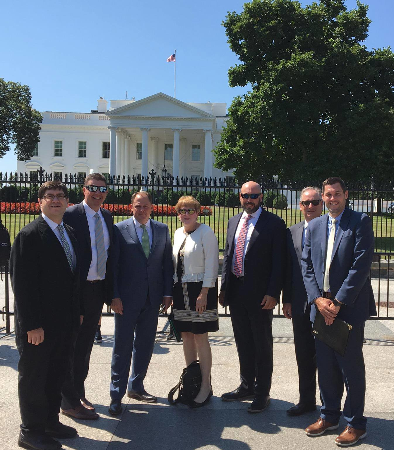 The TIA leadership team outside the White House following a July 31 meeting Photo TIA
