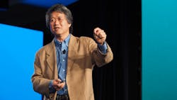 Futurist Chunka Mui, managing director of the consulting firm Devil's Advocate Group, speaks at Telogis, A Verizon Company's Latitude business conference Tuesday, Oct. 24. (Photo: Aaron Marsh / Fleet Owner) Futurist Chunka Mui, managing director of the consulting firm Devil's Advocate Group, speaks at Telogis, A Verizon Company's Latitude business conference Tuesday, Oct. 24. (Photo: Aaron Marsh / Fleet Owner)