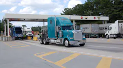 Trucks at security gates