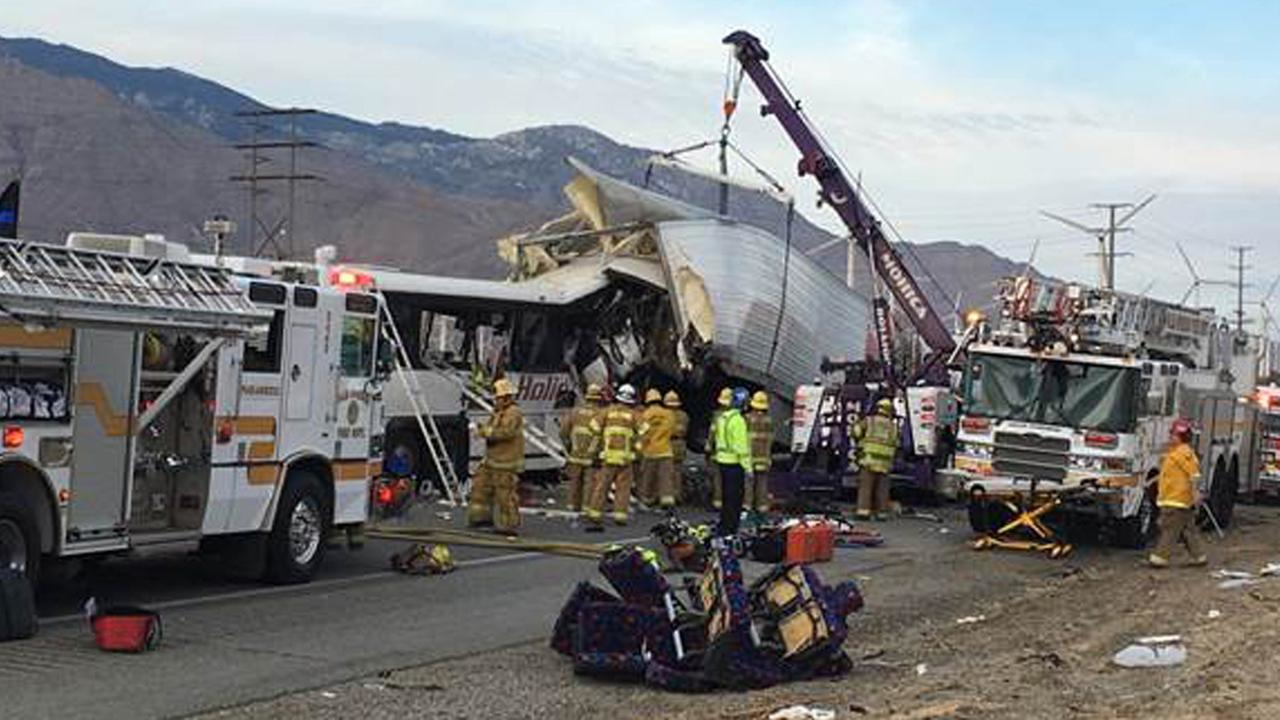 California truck-bus crash