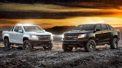 Chevrolet announced 2018 Colorado ZR2 Dusk (left) and Midnight Edition pickups.