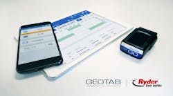 Ryder&rsquo;s ELD platform for rental customers. Ryder partnered with Geotab to develop the technology.