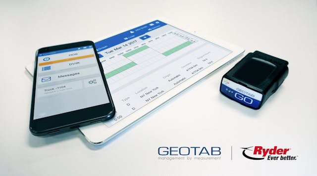 Ryder&rsquo;s ELD platform for rental customers. Ryder partnered with Geotab to develop the technology.