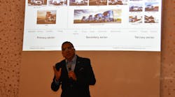 Flavio Rivera, president and CEO of Daimler Trucks Mexico, discusses trends in the Mexican truck market in Puerto Vallarta.
