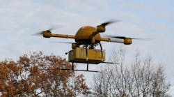 A drone operated by DHL