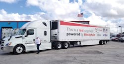 DexFreight completed its first blockchain-based freight shipment last year in Florida.