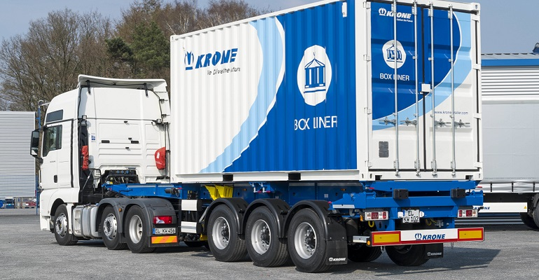 Refrigeratedtransporter 3975 Krone Present The Ultimate In Container Carrier Flexibility