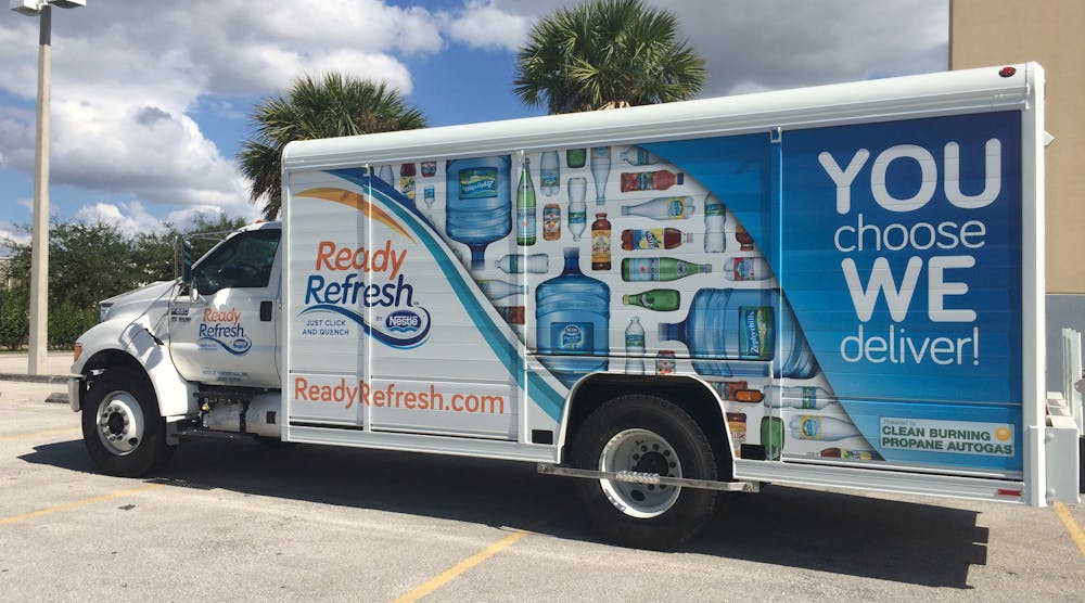 Nestle now operates about 600 truck powered by propane autogas. (Photo: Roush)