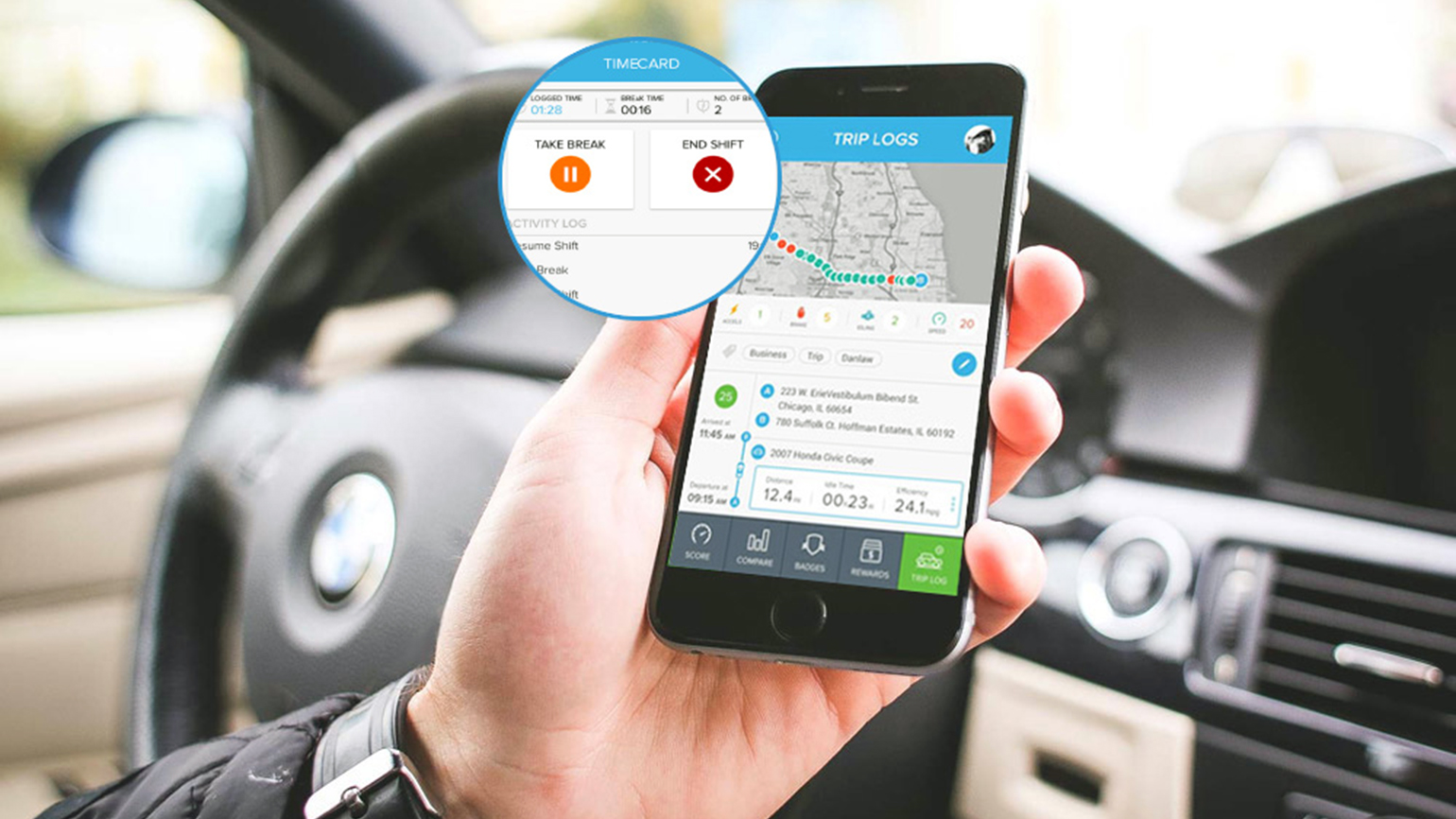 Azuga FleetMobile smartphone-based GPS app for fleets