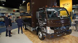 The eCanter decked out in UPS colors at the North American Commercial Vehicle show last year.