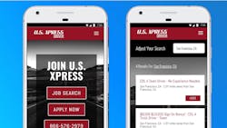 U.S. Xpress mobile web job application site U.S. Xpress mobile web job application site