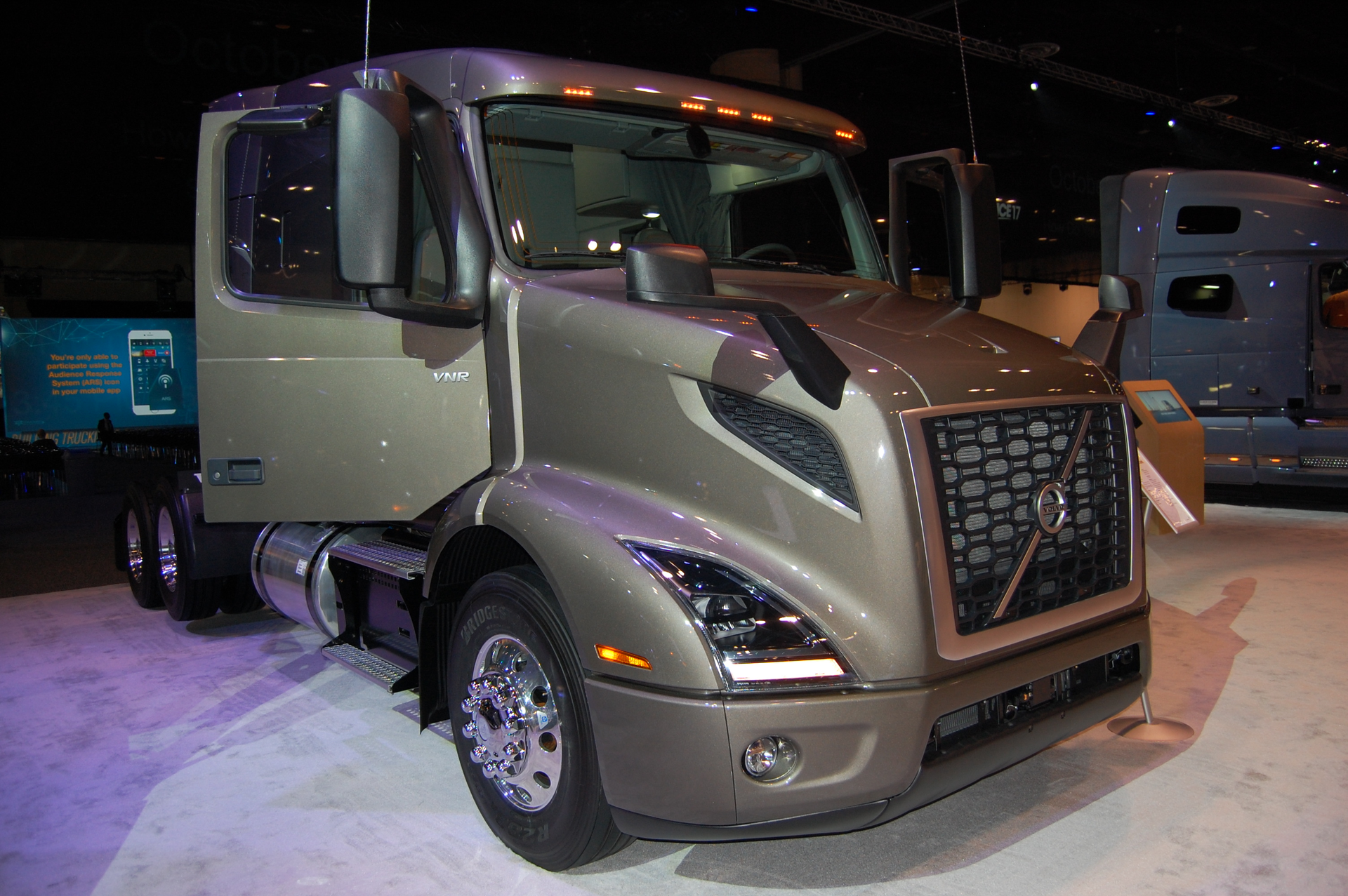 Volvo Trucks North America VTNA brought one its new VNR regional model tractors to ATA39s annual gathering The VNR line includes the VNR 300 daycab VNR 400 with 41in sleeper and the VNR 640 with 61in sleeper