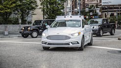 An autonomous car being tested by Argo AI, Ford&apos;s partner on self-driving vehicles.