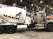 A Mack Granite model for concrete applications on display at World of Concrete. (Photo: Neil Abt/Fleet Owner)